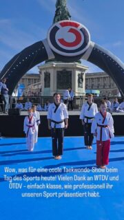 Wow, was für eine coole Taekwondo-Show beim Tag des Sports heute! Vielen Dank an WTDV und ÖTDV – einfach klasse, wie professionell ihr unseren Sport präsentiert habt.